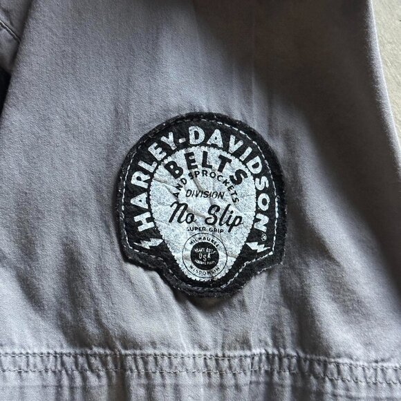 harley davidson grey biker button up shirt - Picture 3 of 6